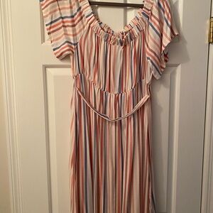 GUC striped maxi maternity dress